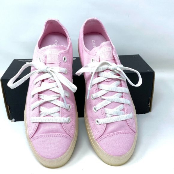 Converse Ctas Ox Women Cherry Blossom Pink Gold Canvas Low 666871C used - Picture 4 of 10